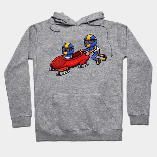 Boy And Girl With Bobsleigh Hoodie by TheMaskedTooner